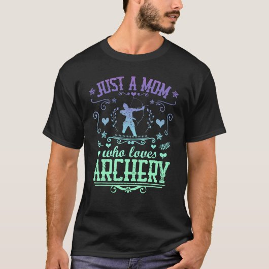 アーチェリー弓矢射撃、 発砲Spを愛する母のみ Tシャツ (正面)