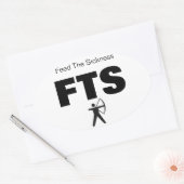 アーチェリー弓食べ物を与え狩りザAOVALセット(4) 楕円形シール (封筒)