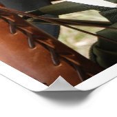 アーチェリー弓、矢と震え ポスター (角)