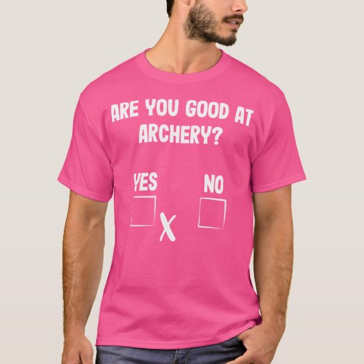 アーチェリー弓Hがおもしろい得意 Tシャツ (正面)