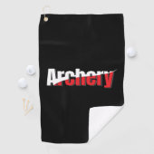 アーチェリー抽象芸術スウィッシュ – グラフィックの2トーンアート ゴルフタオル (インサイチュ)