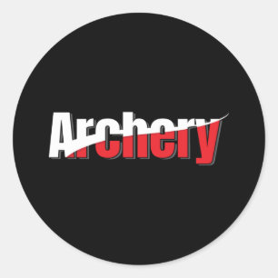 アーチェリー抽象芸術スウィッシュ – グラフィックの2トーンアート ラウンドシール