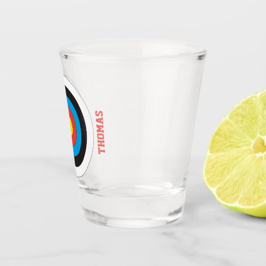 アーチェリー用パーソナライズされたターゲットショットガラス ショットグラス (右)