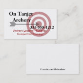 アーチェリー用品・レッスン名刺 名刺 (正面/裏面)