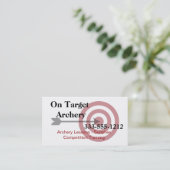 アーチェリー用品・レッスン名刺 名刺 (スタンド正面)