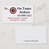 アーチェリー用品・レッスン名刺 名刺 (正面/裏面)