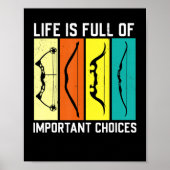 アーチェリー男弓ハンターギフト射手衣装ギフト ポスター (正面)