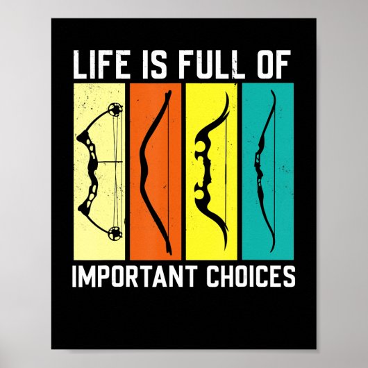 アーチェリー男弓ハンターギフト射手衣装ギフト ポスター (正面)