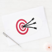 アーチェリー的な標的 楕円形シール (封筒)