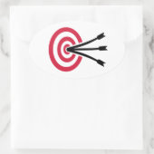 アーチェリー的な標的 楕円形シール (バッグ)