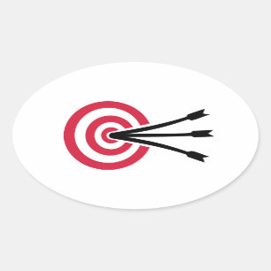 アーチェリー的な標的 楕円形シール