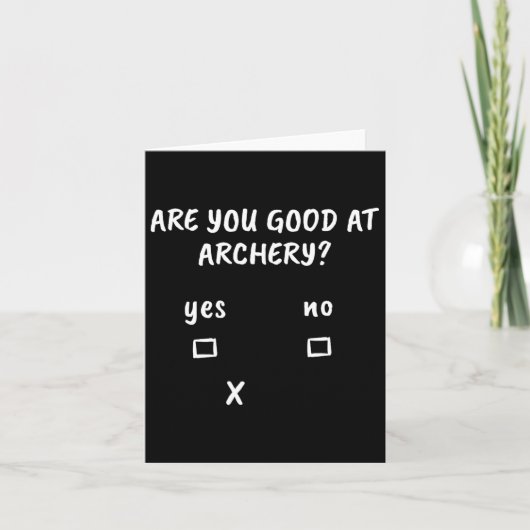 アーチェリー皮肉引用文アーチャーボウ狩りギフト カード (正面)