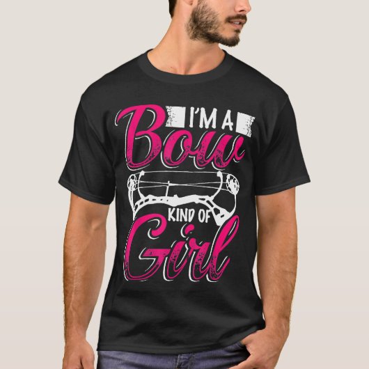 アーチェリー私は弓の一種の女の子の愛の弓狩り Tシャツ (正面)