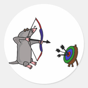 アーチェリー競技における盲目モグラ ラウンドシール