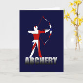 アーチェリー英国国旗Archer UK GB カード (黄色い花)