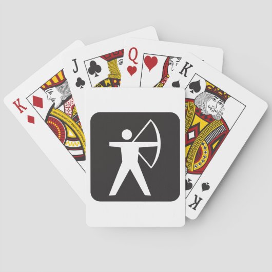 アーチェリー記号のトランプ トランプ (裏面)