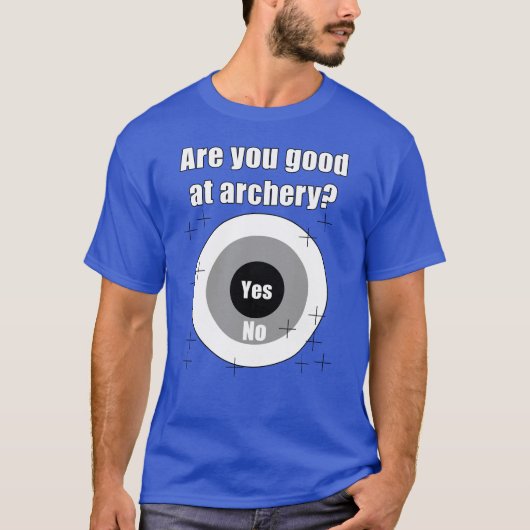 アーチェリー面白グッズ 射的の達人? Tシャツ (正面)