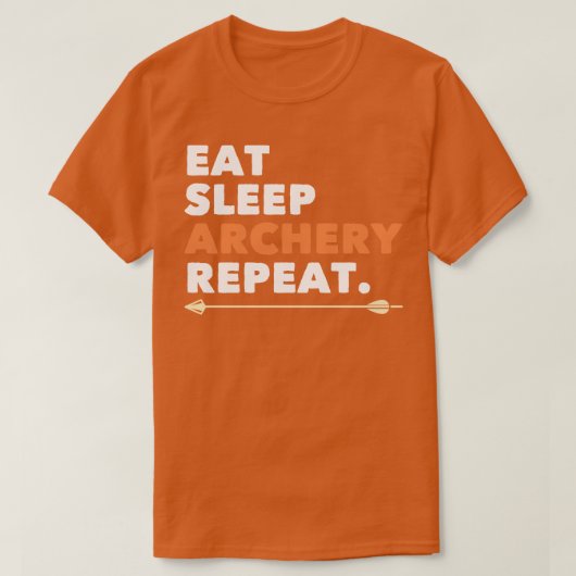 アーチェリー食べススリープアーチェリーリピート Tシャツ (デザイン正面)
