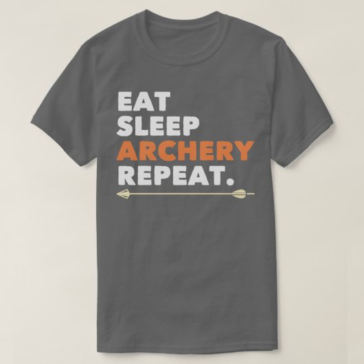 アーチェリー食べススリープアーチェリーリピート Tシャツ (デザイン正面)