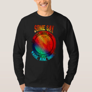 アーチェリー・アーチェリーの笑い人生の愛を目標 Tシャツ
