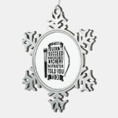 アーチェリー・インストラクターが言った通り スノーフレークピューターオーナメント (右)