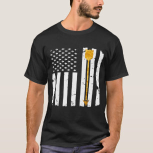アーチェリー ゴールデン アロー ボウ ディストレス アメリカン フラッグ Tシャツ