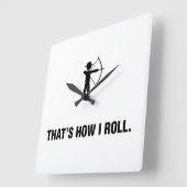 アーチェリー スクエア壁時計 (傾斜)