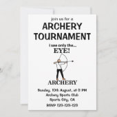 アーチェリー スポーツ ボウ アロー アーチェリー 招待状 (正面)