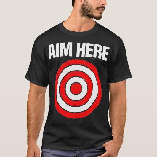 アーチェリー・ダーツ・アーチャーを狙う Tシャツ (正面)