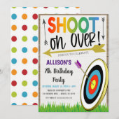 アーチェリー・パーティーのご招待 招待状 (正面/裏面)