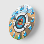 アーチェリー ラウンド壁時計 (傾斜)