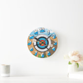 アーチェリー ラウンド壁時計 (ホーム)