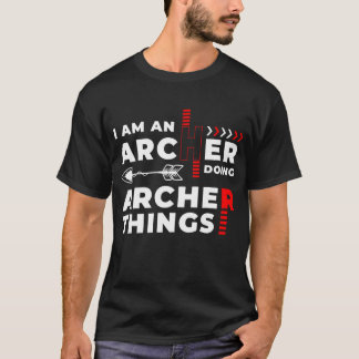 アーチェリー ロングボウ 射撃 スポーツ 少年 Tシャツ