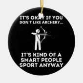 アーチェーおもしろいリー頭が切れるピープルスポーツ セラミックオーナメント (正面)