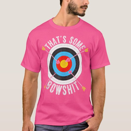 アーチェーおもしろいル弓狩りの矢の標的が何かである Tシャツ (正面)