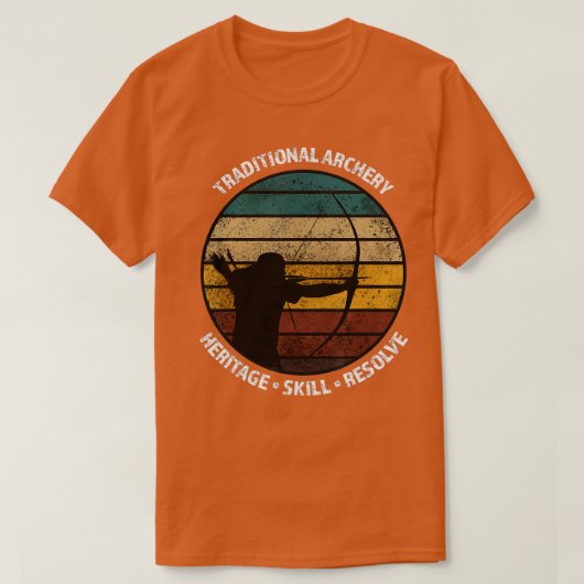 アーチェー伝統的ルヴィンテージトラッドバウ射手 Tシャツ (デザイン正面)