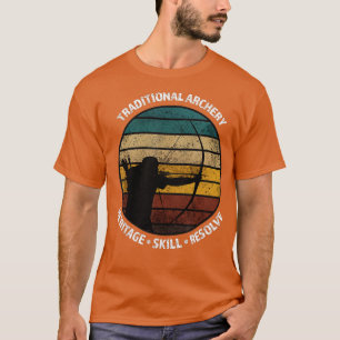 アーチェー伝統的ルヴィンテージトラッドバウ射手 Tシャツ
