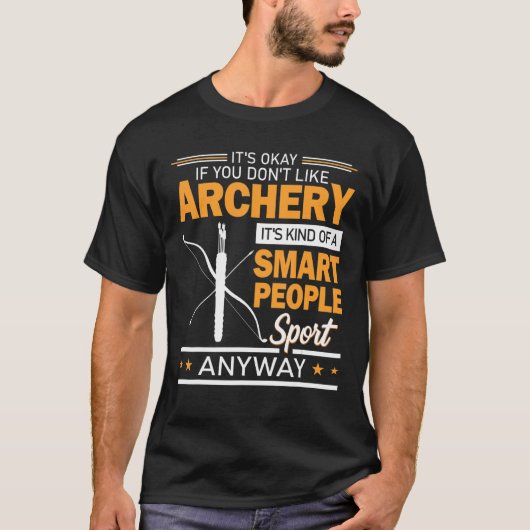 アーチェー頭が切れるピーズアーチェリー Tシャツ (正面)