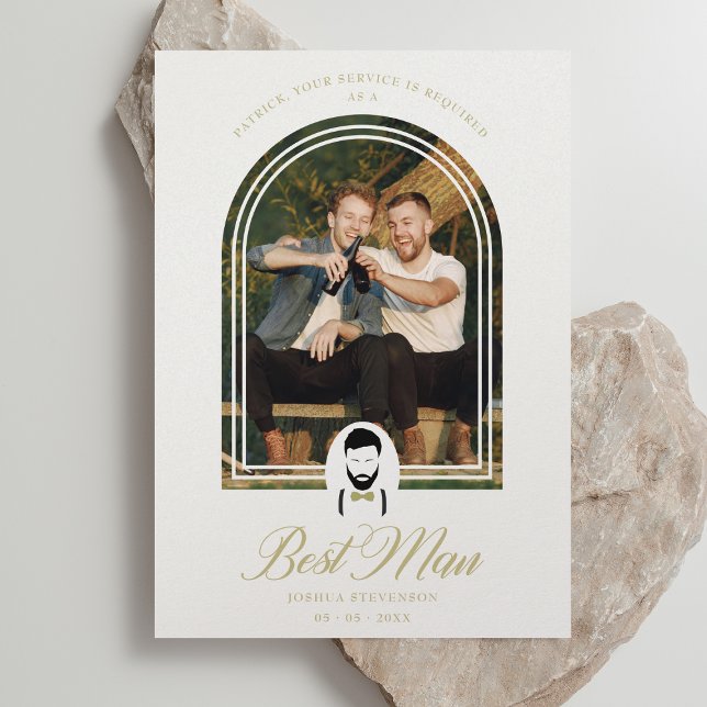 アーチエフェクトおもしろい花婿介添人結婚のシンプル提案 (クリエイターアップロード済み)