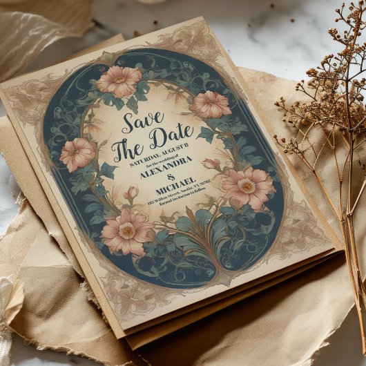 アーチエレガントアールヌーボー結婚ズ セーブザデート