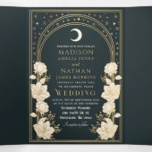 アーチエレガントアールヌーボー結婚ズ 三つ折り招待状 (内部中)