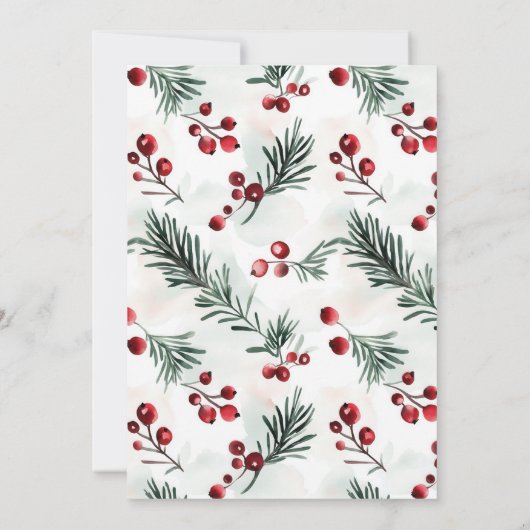 アーチエレガントウィンター緑の休日の写真 シーズンカード (裏面)