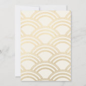 アーチエレガントギャツビーアールデコ1920年代のアイボリー&金ゴールド 招待状 (裏面)