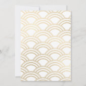 アーチエレガントギャツビーアールデコ1920年代ホワイト&金ゴールド 招待状 (裏面)