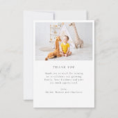 アーチエレガントサンキューシック赤ちゃんシャワーありがとう サンキューカード (裏面)