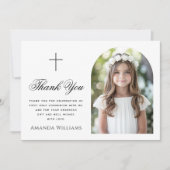 アーチエレガントト写真クロス第一聖餐式 サンキューカード (正面)