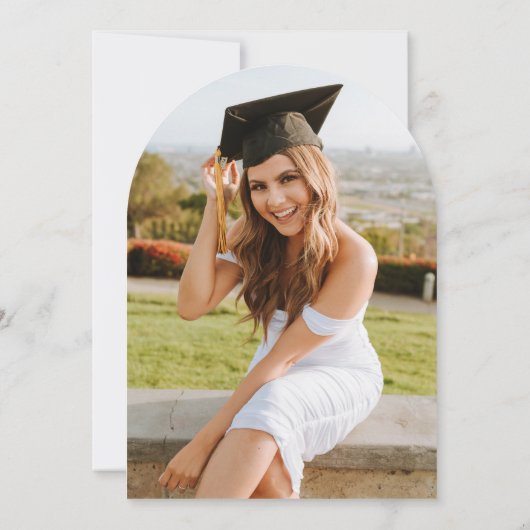 アーチエレガントト写真卒業 招待状 (裏面)