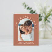 アーチエレガントト写真QRコード結婚式招待状 (スタンド正面)