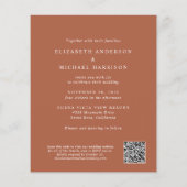 アーチエレガントト写真QRコード結婚式招待状 (裏面)