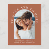 アーチエレガントト写真QRコード結婚式招待状 (正面)